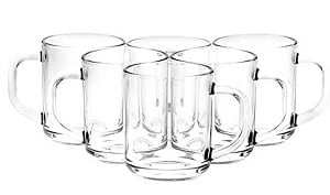 Yera Glass Cups and Mugs 250ml 6 Piece