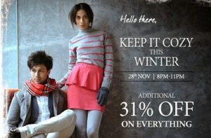 Flat 31% Additional Off on Everything at Myntra