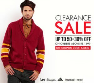 Myntra Clearance Sale on more than 200 Big Brands: Up to 50% + Flat 30% additional Off