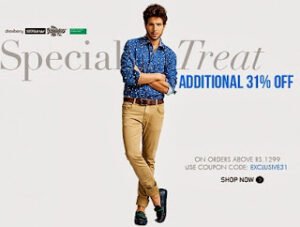Myntra Special Treat : Additional 31% Off on Rs.1299 & above