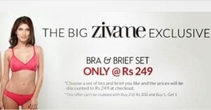 Zivame Exclusive: Biara Bra & Brief Set just for Rs.249