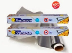 Hindalco Freshwrapp Aluminium Foil- 9mtrs (Set of 2) for Rs.188 @ Amazon