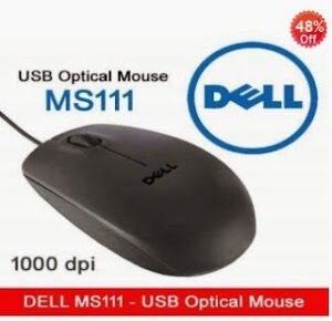 Dell MS111 USB 2.0 Optical Mouse for Rs.248 @ Shopclues