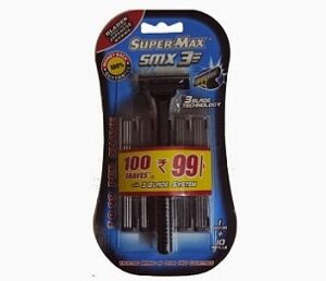 Supermax SMX 3 Tripple Blade Razor With 10 Cartridges for Rs.107 @ Amazon