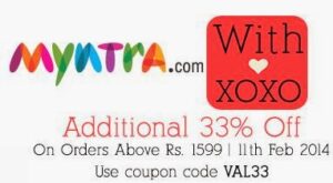 Valentine Offer: Get Flat 33% Additional Off on Min Cart Value of Rs.1599