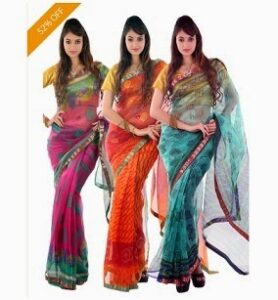 Supernet Sarees Combo (Pack of 3) with Brocade Border