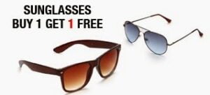 Buy 1 Get 1 Free Offer on Sunglasses up to 50% Off @ Myntra