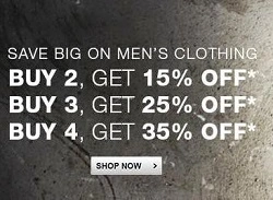 Mens Branded Clothing: Buy 2 Get 15% Extra Off | Buy 3 Get 25% Extra Off | Buy 4 Get 35% Extra Off