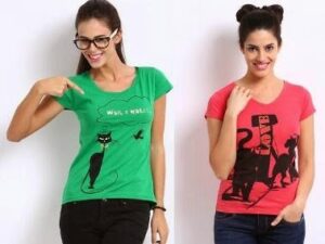 Kook N Keech Ladies T-Shirts – Buy 1 Get 1 Free + Flat 60% Off @ Myntra