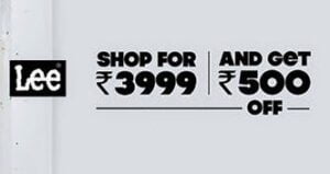 Steal Offer on Lee Fashion Wear at Myntra : Flat Rs.500 Off + Extra 35% or 33% Off