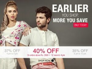 Flat 40% Off on Cart Value of Rs.2999 & above @ Myntra