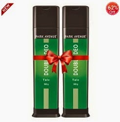 Jaw Dropping Deal:  Park Avenue Double Deo (Talc Pack of 2) worth Rs.130 for Rs.83 Only