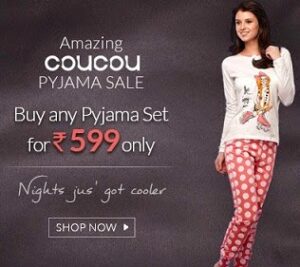 Coucou Women’s / Girls Pyjama Set for Rs.599 @ Zivame