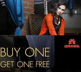 Buy 1 Get 1 Free Offer on Women Anouk Kurta & Kurti
