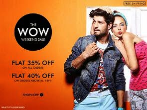 Myntra Weekend Offer: Flat 35% Off (No Min Purchase) & Flat 40% Off  (Valid on Rs.1599 & above) @ Myntra 