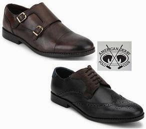 Genuine Leather American Derby Polo Club Formal / Casual Shoes - Flat 40% Off