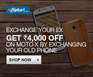 Flipkart Exchange Offer on Moto-X Mobile Phone: Get Rs.4000 Off