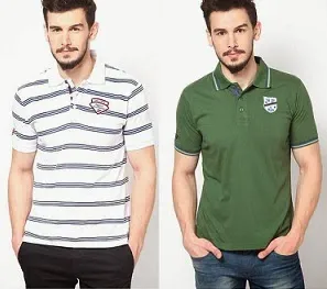 T-Base Polo T-Shirts – Flat 50% Off @ Amazon