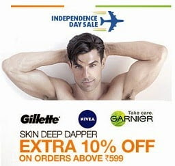 Gillette Nivea & Garnier Grooming Products – 10% Extra Discount @ Amazon