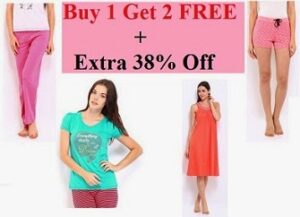 Ladies Clothing – Buy 1 Get 2 Free Offer + Extra 25% or 38% Off @ Myntra