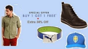 Apparels, Footwear & Accessories – Buy 1 Get 1 Free Offer + Extra Up to 38% Off @ Myntra