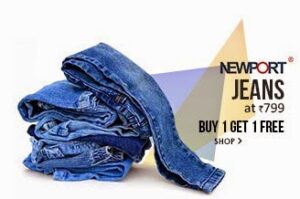 Buy 1 Get 1 Free Offer on New Port Men's Jeans