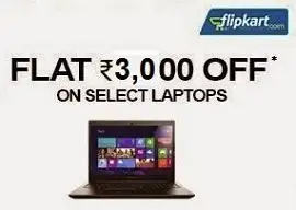 Flat Rs.3000 Extra Off on Select Laptops (Dell, HP, Compaq, Lenovo, Asus, Toshiba)