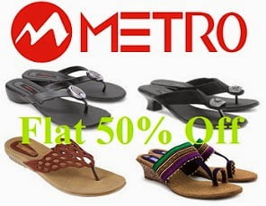 Minimum 50% Off on Women’s Metro Footwear (Flats, Heels) @ Amazon