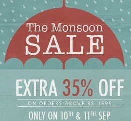 Myntra Monsoon Sale: Flat 35% Off on Min Cart Value of Rs.1599 (Clothing, Footwear & Accessories)