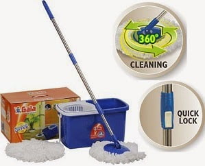 Gala Quick Spin Mop with Refill Free Wet & Dry Mop