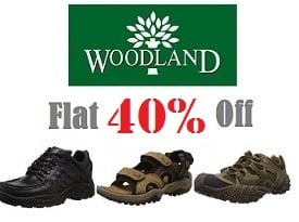 Flat 40% Off on Woodland Footwear @ Amazon