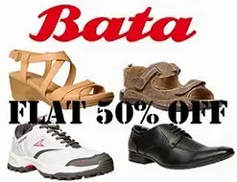 Great & Steal Deal: Flat 50% Off on Men / Women’s / Kids BATA Footwear