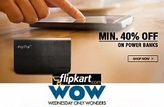 Flipkart Wednesday Sale: Min 50% Off on Men's Footwear | Min 55% Off on Women's Footwear | Min 25% Off Headsets | Min 40% Off on Power Banks | Min 50% Off on Bags Belts & Wallet