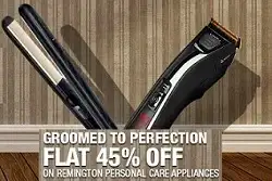 Flat 45% Discount on Remington Personal Care Appliances (Trimmer, Hair Straightener, Shaver)