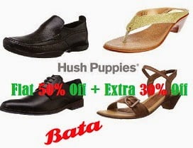 Amazing Offer: Flat 50% Off on Bata / Hush Puppies Men & Women Footwear
