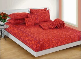 Swayam, Salona Bichona Cotton Bed Sheets (Double / Single) Flat 50% Off