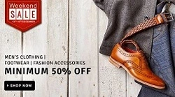 Flipkart Weekend Offer: Minimum 50% Off on Men's Clothing | Women's Clothing | Men's Footwear | Women's Footwear | Bags, Wallets & Belts | Watches | Sunglasses