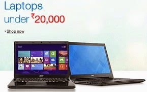 Laptops (Dell, HP, Asus, Lenovo, Acer) under Rs.20000
