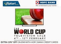 World Cup TV Sale: Up to 48% Off + Extra 10% Off on EMI Purchase using HDFC Credit Card @ Flipkart