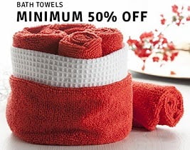 Bath Towels: Min 50% Off - Max 90% Off