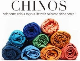 Mens Branded Chinos (Trousers) - Flat 50% Off