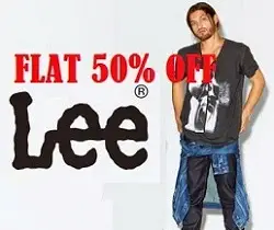 Lee Men’s Clothing: Flat 50% Off (Limited Period Offer)