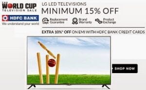 LG LED Television: Min.15% up to 43% Off + Extra 10% Off on EMI with HDFC Credit Cards (Valid till 12th Feb’15)