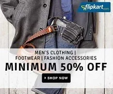 Min 50% Off : Clothing, Footwear, Accessories for Men / Women / Kids