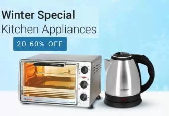 Kitchen Small Appliances @ Never before Price: Up to 60% Off + Extra Rs.500 off – Amazon