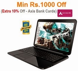 Min Rs.1000 Off on Laptops