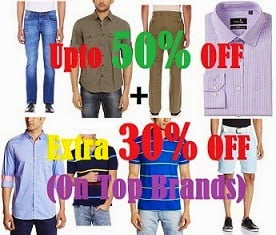Killing Offer: Up to 50% Off + Extra 30% Off on Top Brands Men’s Clothing @ Amazon (No Minimum Purchase Condition)