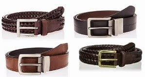 Flat 40% off on Fossil Mens Leather Belts