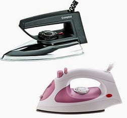 CROMPTON ACGEI-RD 750 W Dry Iron worth Rs.715 for Rs.549 | BAJAJ 440508 1250 W Steam Iron worth Rs.1550 for Rs.985 @ Flipkart