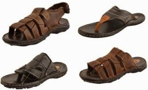 Minimum 50% Off on Men's Leather Floaters & Sandals